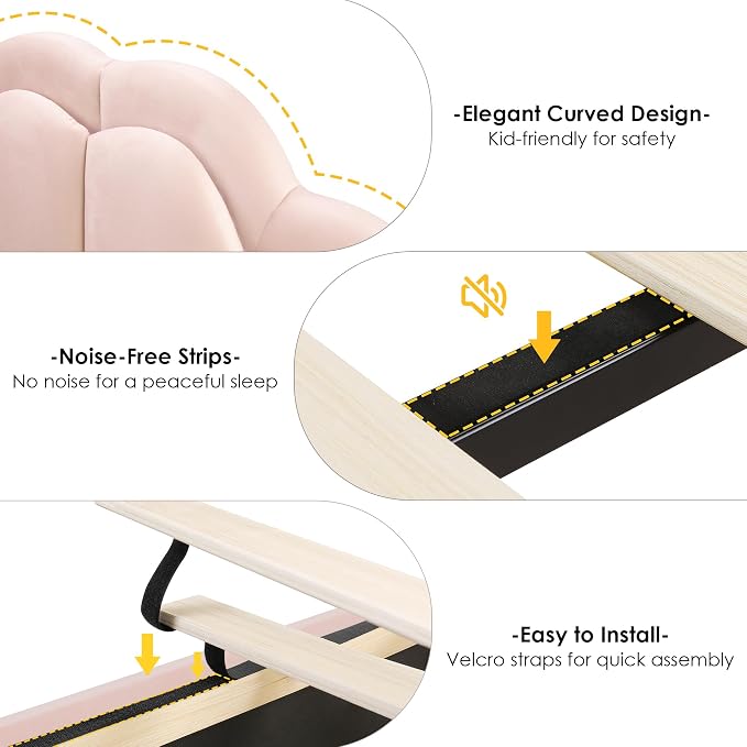 HIFIT Full Size Upholstered Smart LED Bed Frame - Image 9