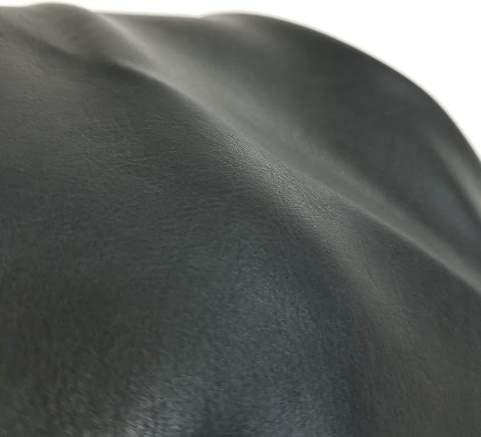 Black Soft Faux Leather Fabric PU Leather by The Yard Synthetic Pleather 0.9 mm - Image 3