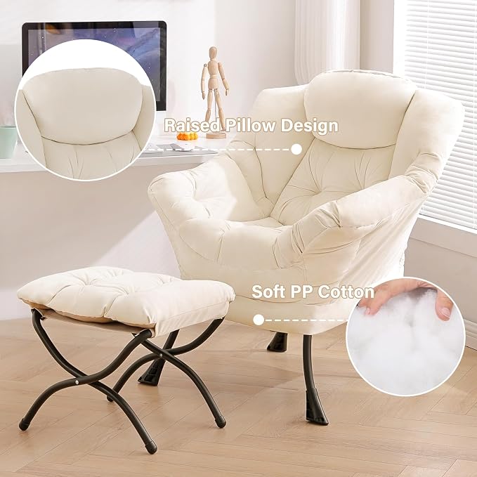 Tiita Modern Large Accent Lounge Lazy Chair, Leisure Sofa Reading Armchair - Image 4