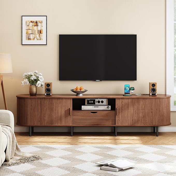 ONBRILL 86.6" TV Stand with Power Outlet - Image 6