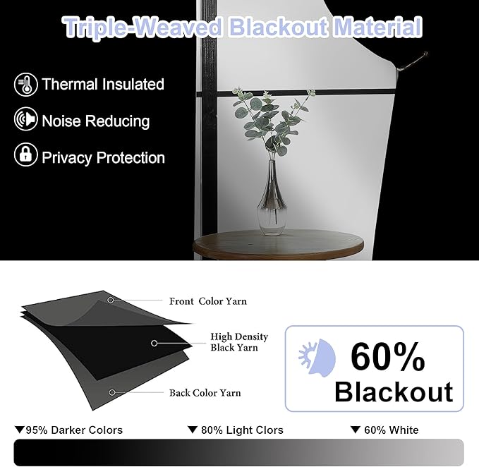 Simplebrand Ava Natural Blackout Curtains - Image 2