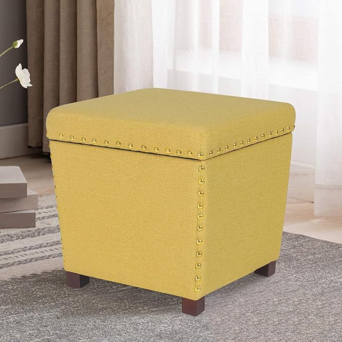 Adeco Square Storage Ottoman - Image 4
