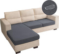 Water Repellent L Shaped Couch Covers, Sofa Seat Cushion Slipcovers, Stretch by TOPYUMH