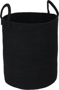 XUANGUO Black Cotton Rope Laundry Basket Hamper by XUANGUO