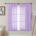 Gwine Lilac Sheer Curtains 63 Inch Length by Gwine