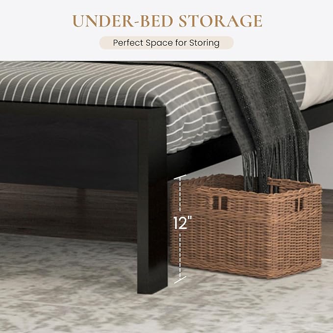 SHA CERLIN 14 Inch King Size Metal Platform Bed Frame - Image 4