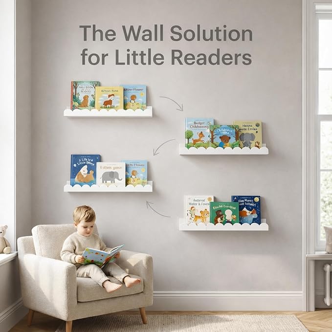 White Scalloped Nursery Shelves - Image 3