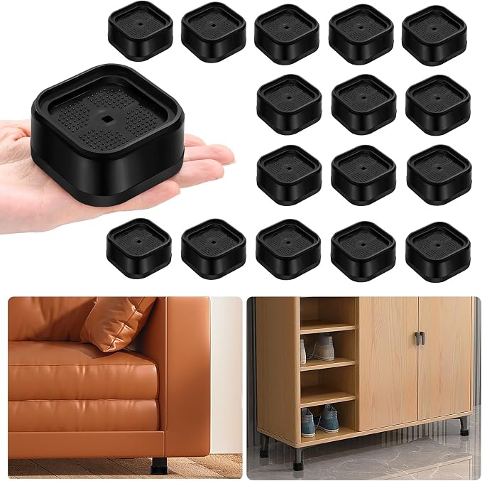 shouwuhho 16 Pack Furniture Risers Adjustable Bed Risers Heavy Duty Lifts - Image 8