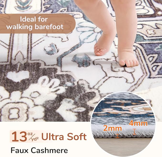 OPPODREAM Soft Entryway Rug 2x8, 2x8 Rug Runner, Washable Hallways Carpet 2 x 8 - Image 2