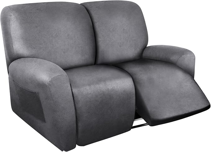 ANARACHON Loveseat Recliner Cover Leather Look Recliner Loveseat Covers by ANARACHON