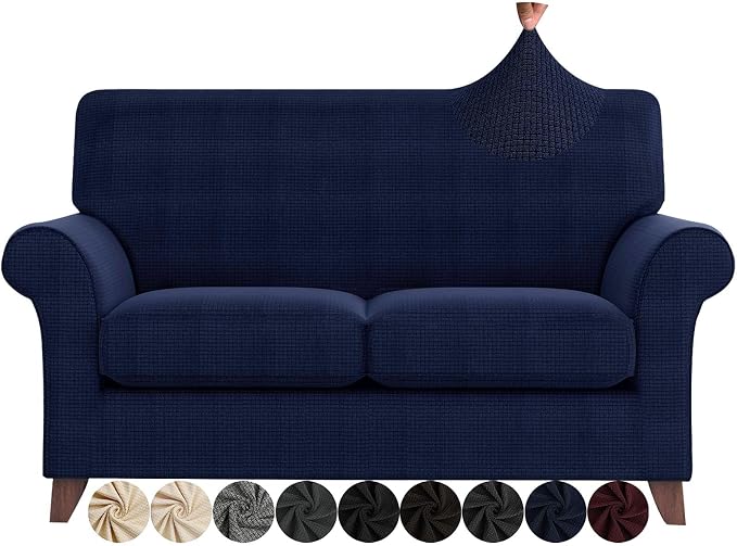 ZNSAYOTX 3 Piece Loveseat Covers by ZNSAYOTX