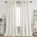 Nanspring Semi Sheer Linen Curtains 90 Inches Long by Nanspring
