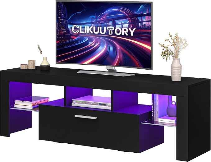 Clikuutory Modern Lighting 51 inch TV Stand by Turnyourhouseintoahome