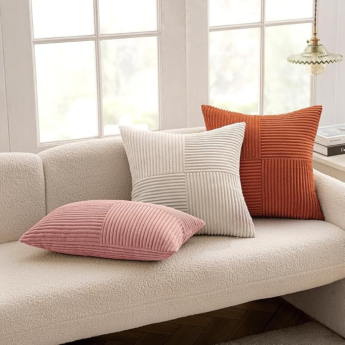 MIULEE Beige Decorative Lumbar Throw Pillow Covers 12x20 Inch - Image 5