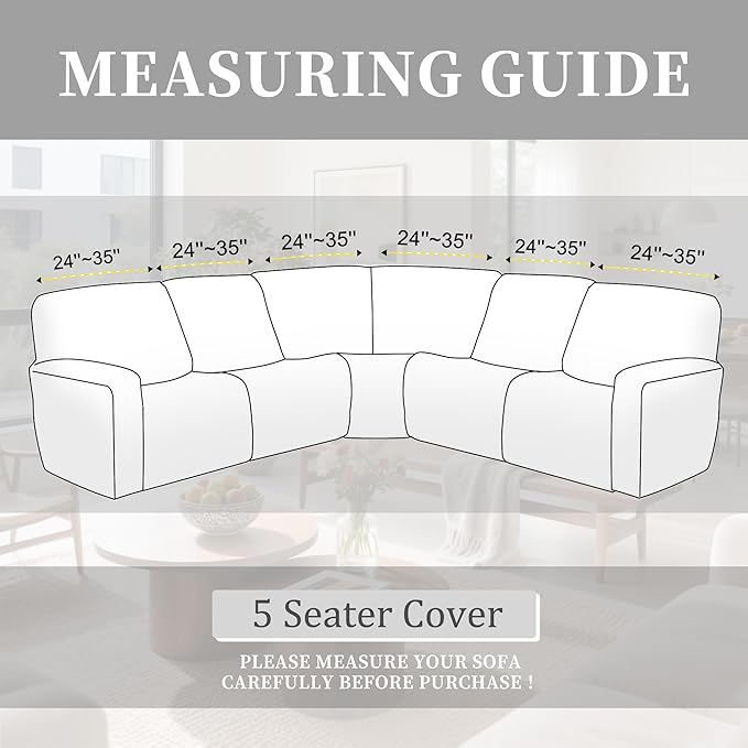 100% Waterproof Sectional Recliner Couch Covers - Image 3