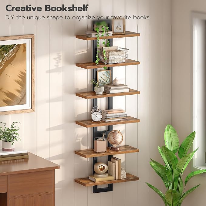 HOOBRO Floating Shelves, 15 Inch Wall Shelf Set of 3, Wall Mounted Storage - Image 3