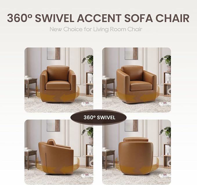 COLAMY 360° Swivel Accent Chair - Image 7