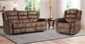 EBELLO 2 Pieces Reclining Couch Furniture Set, Soft Fabric Manual Recliner Sofa by EBELLO