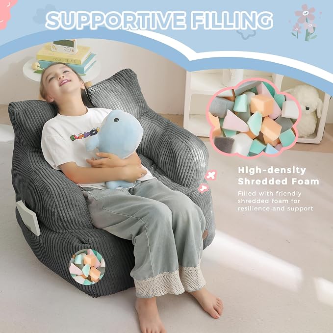 MAXYOYO Kids Bean Bag Chair, Stuffed Toddler Bean Bag Sofa - Image 4