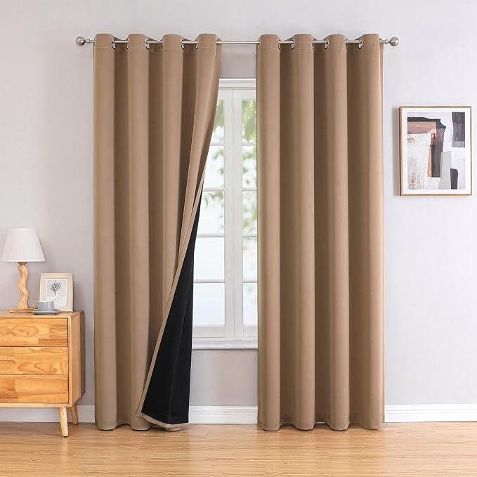 ChrisDowa 100% Blackout Curtains 120 inch Long by ChrisDowa