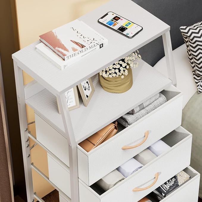 Furnulem Tall 4 Drawers Dresser, Vertical Storage Tower - Image 5