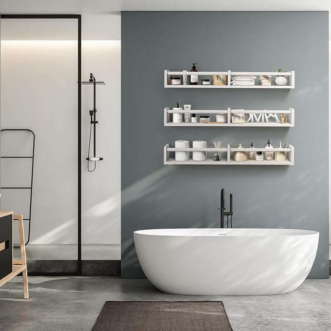Fixwal Nursery Bookshelves, 32in Floating Bookshelves - Image 5