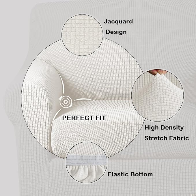 Turquoize 2 Piece Chair Covers Armchair Slipcovers - Image 3
