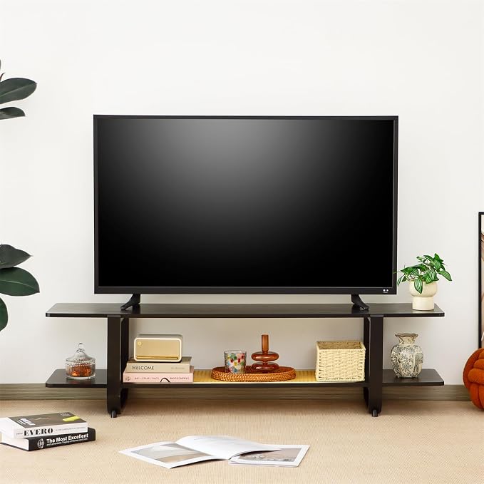 Bamboo TV Stand for TVs up to 65", Accent Entertainment Center - Image 3