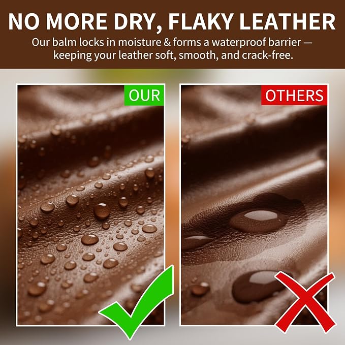 Leather Recoloring Balm and Scratch Repair Kit, Medium Brown Leather Restorer - Image 4