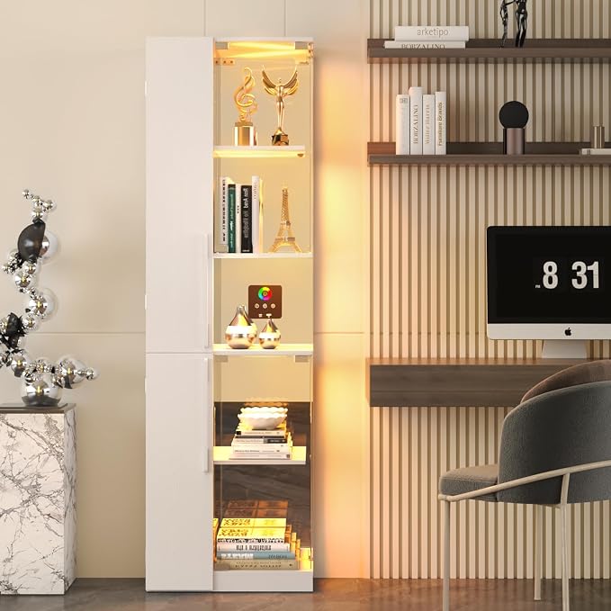 VersionTECH. Glass Display Cabinet - Image 9