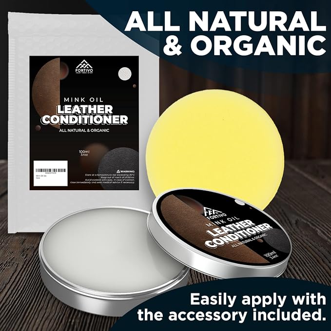 FORTIVO Leather Mink Oil, Color Restorer, Scratch Remover, Couch Paint and - Image 2