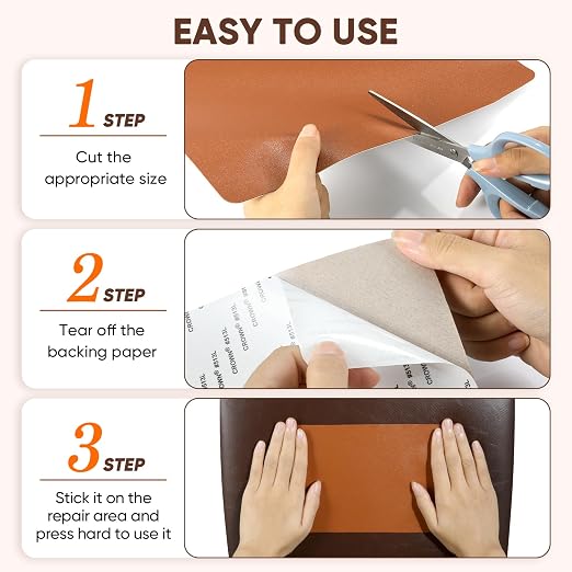 Leather Repair Patch Self Adhesive, 8.3″ x 11″ Vinyl Patch Kit, Leather Repair - Image 6