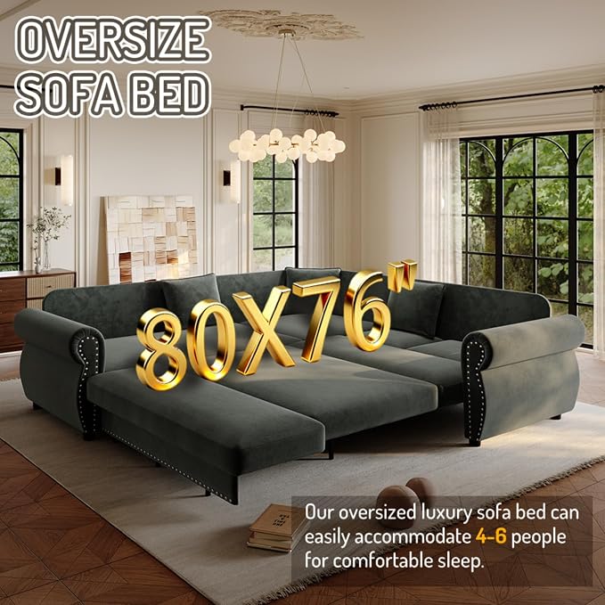 88.2" Sectional Sleeper Sofa - Image 6