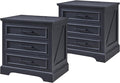 ACCOHOHO Farmhouse Nightstands Set of 2, 22 Inch Wide End Table by ACCOHOHO