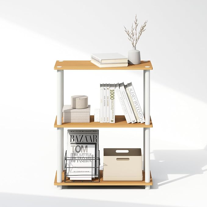 Furinno Turn-N-Tube Book Shelf, 3-Tier Bookshelf, Bookcase - Image 6