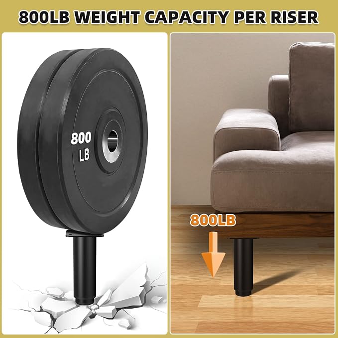 5"-9" Metal Adjustable Furniture Legs, Adjustable Height Replacement Legs - Image 3