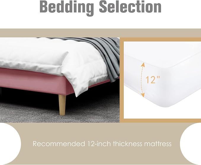 AGARTT Upholstered Platform Bed Frame Full Size - Image 6