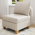EASE MOOSE Middle Module Seat for Modular Sofa, Faux Leather Armless Chair by EASEMOOSE