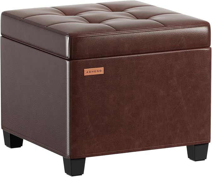 ABHENG Synthetic Leather Cover Steel Frame Ottoman by Liveinacomfortablehome