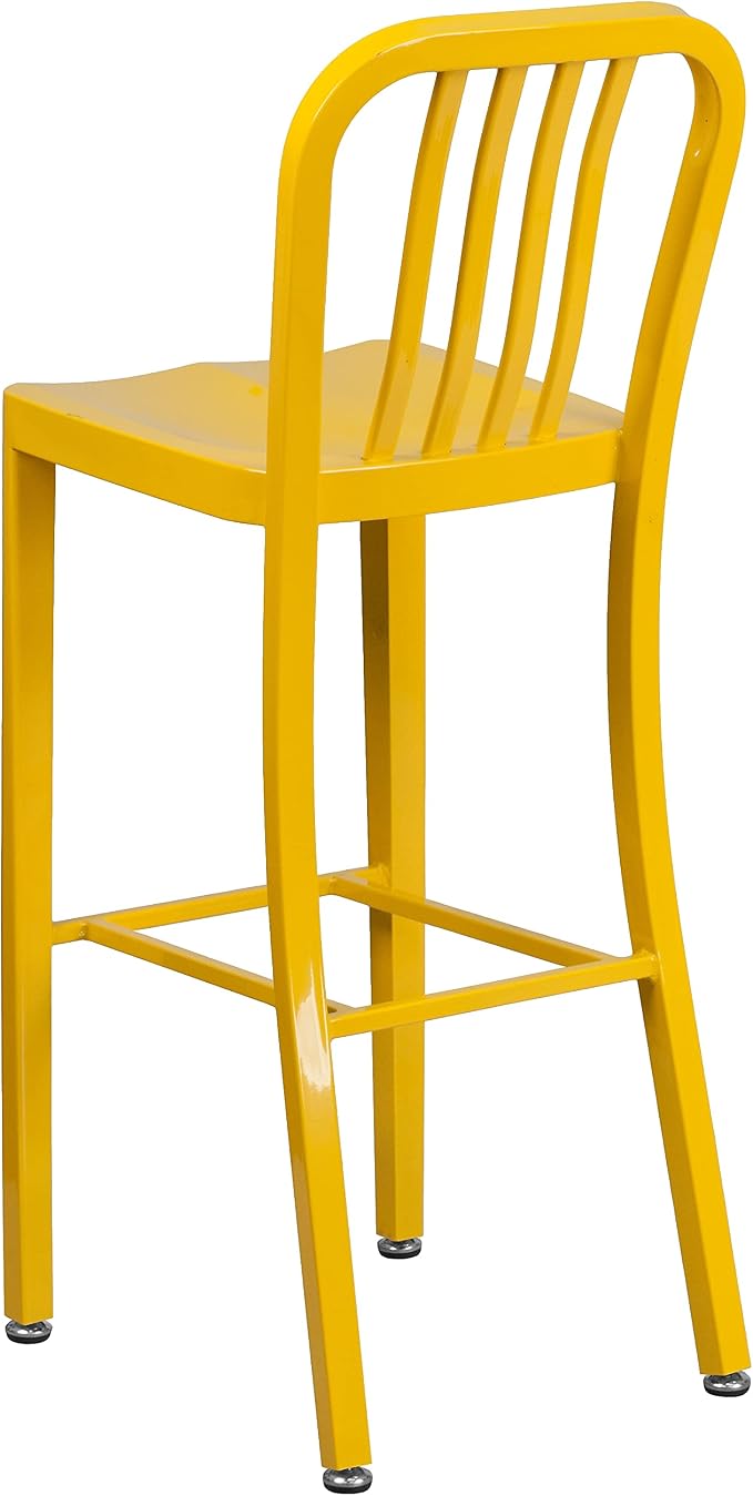Flash Furniture Gael Commercial Grade 2 Pack 30" High Yellow Metal - Image 8