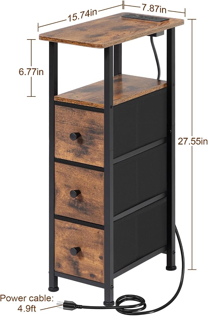 LOAKEKEL Narrow End Table Living Room - Image 3