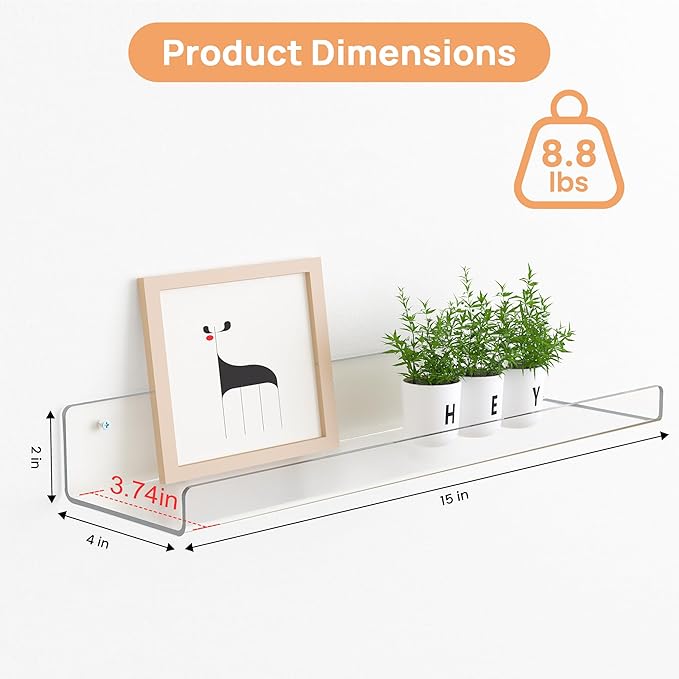 upsimples 6 Pack Acrylic Shelves - Image 3