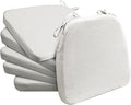 AAAAAcessories D-Shaped Chair Cushions, Machine-Washable Cover, Natural Linen by AAAAAcessories
