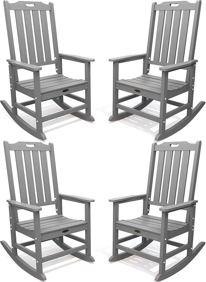 THOEOE Oversized Rocking Chair Set of 4, Outdoor Rocking Chair by THOEOE