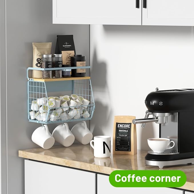 Magnetic Shelf for Fridge with Wood Lid, Fruit Potato and Onion Storage Bins - Image 3