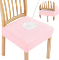 Smiry Waterproof Seat Covers for Dining Room Chairs Set of 8, Stretch Jacquard by Smiry