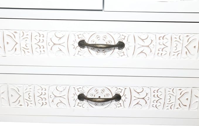 LKTART 48" Tall Vintage Sideboards Carved Wood Buffet Cabinet, Farmhouse Pantry - Image 9