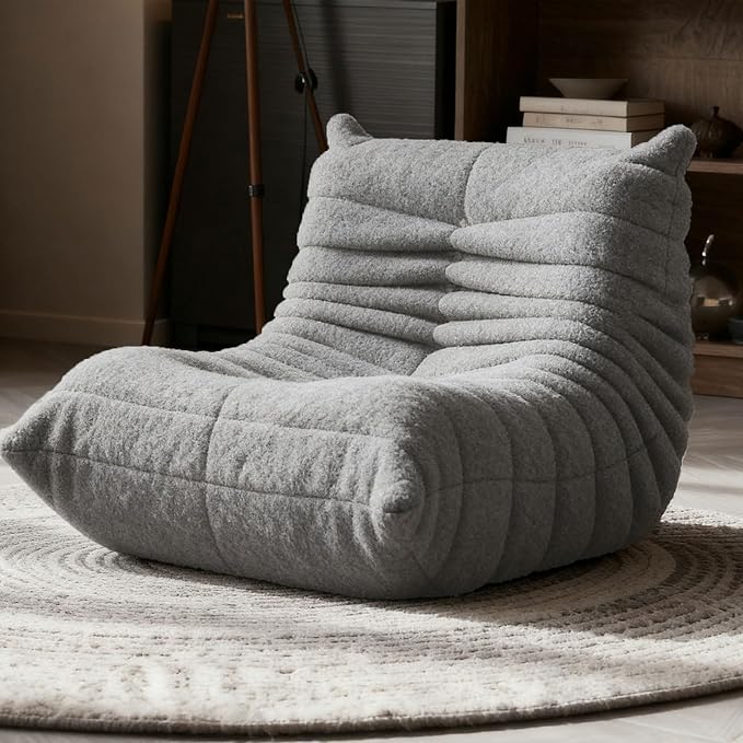 Giant Bean Bag Chair for Adults, Comfy Chair for Bedroom, Memory Foam Chair - Image 9