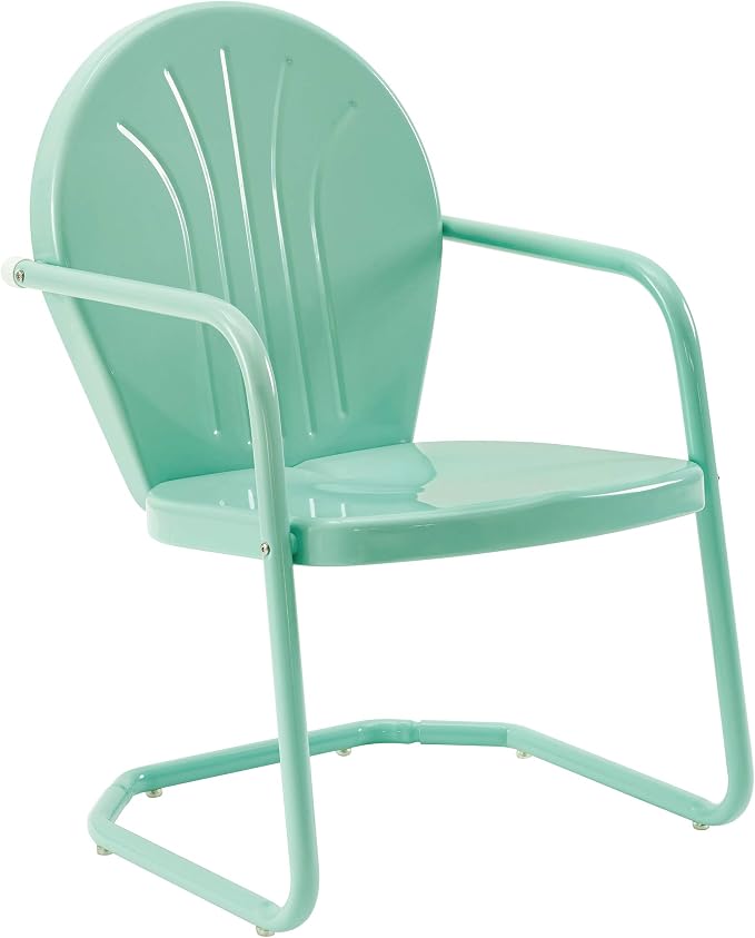 Crosley Furniture Griffith Outdoor Chair, Retro Metal Patio Chairs by CrosleyFurniture