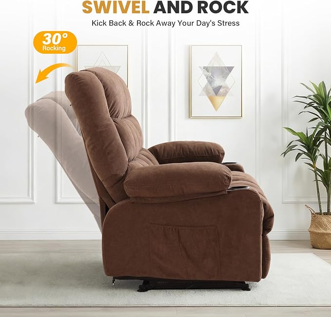 BOSMILLER Reclining Sofa with Cup Holders - Image 5